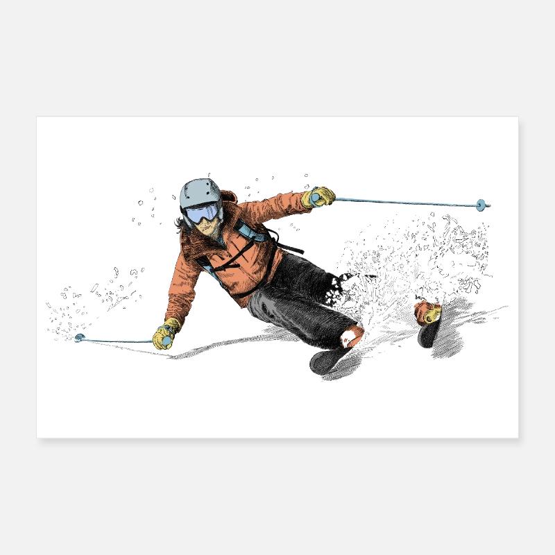 Ski Poster 30 x 20 cm
