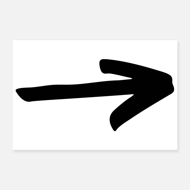Flèche simple à concevoir soi-même - Poster 30 x 20 cm - blanc