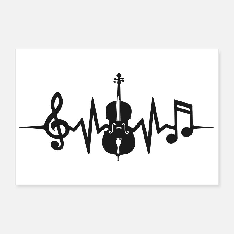 Violoncelle Heartbeat Violoncelle Violoncelle Poster 30 x 20 cm