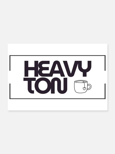 HeavyTon - Poster 30x20 cm - Weiß - Vorne