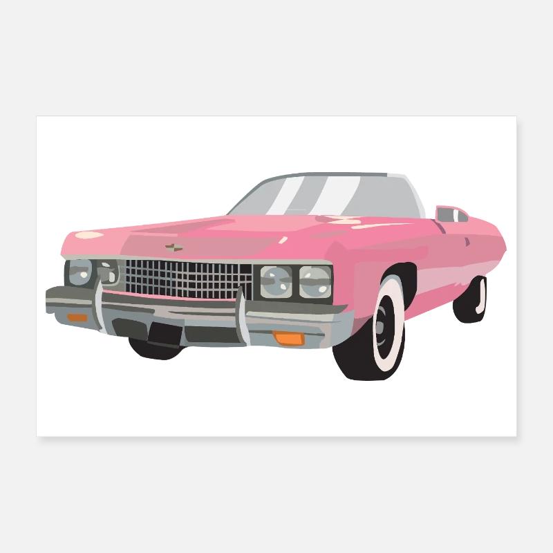 Pinke Auto-Rohlinge Poster 30x20 cm