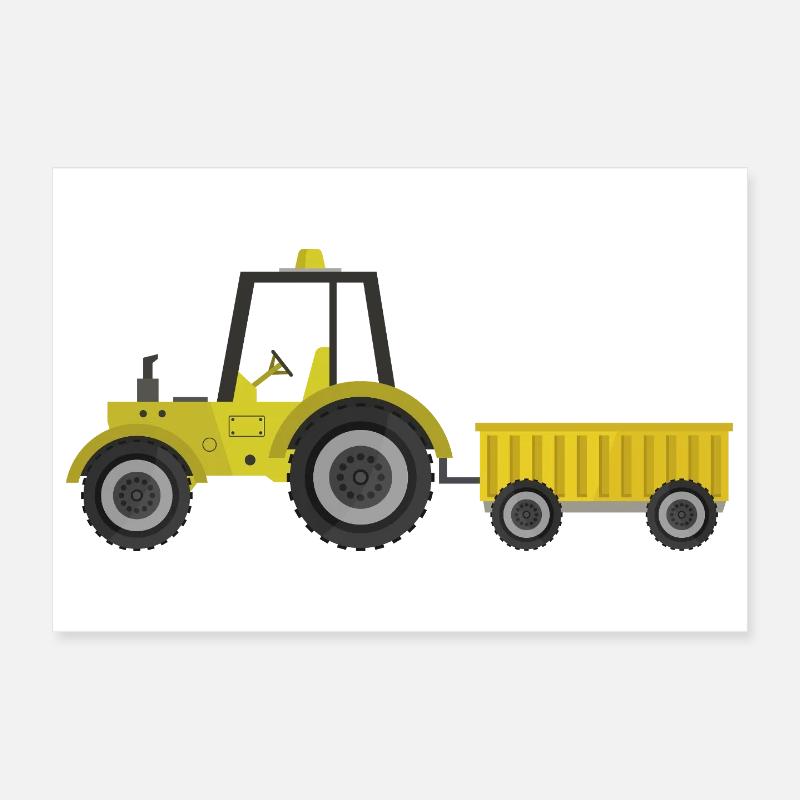 Ferme à tracteurs Poster 30 x 20 cm