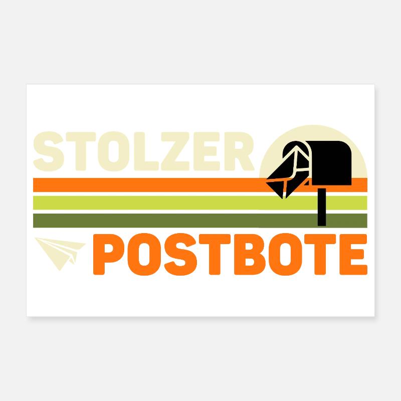 Postman PROUD POSTMAN Retro Funny Poster 12" x 8" (30x20 cm)