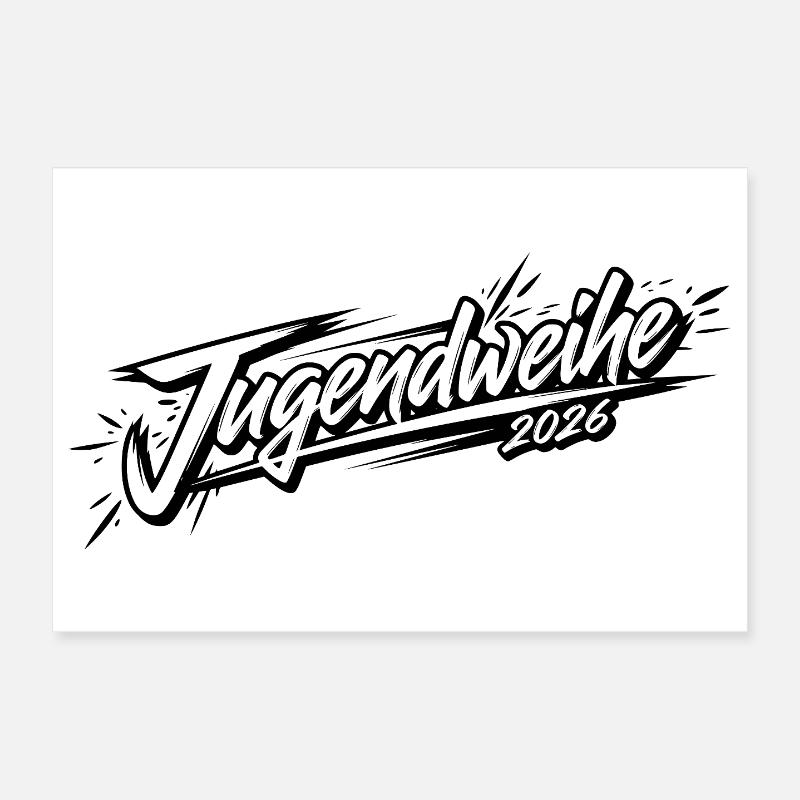 Jugendweihe 2026 - Poster 30x20 cm - Weiß