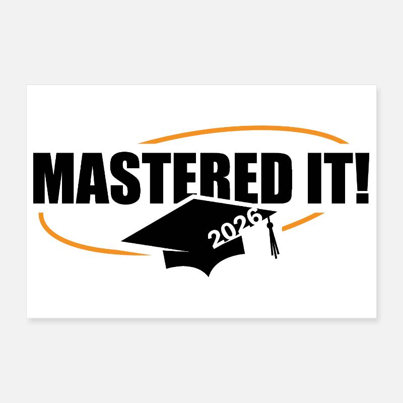 Master 2026 Diplôme Poster 30 x 20 cm