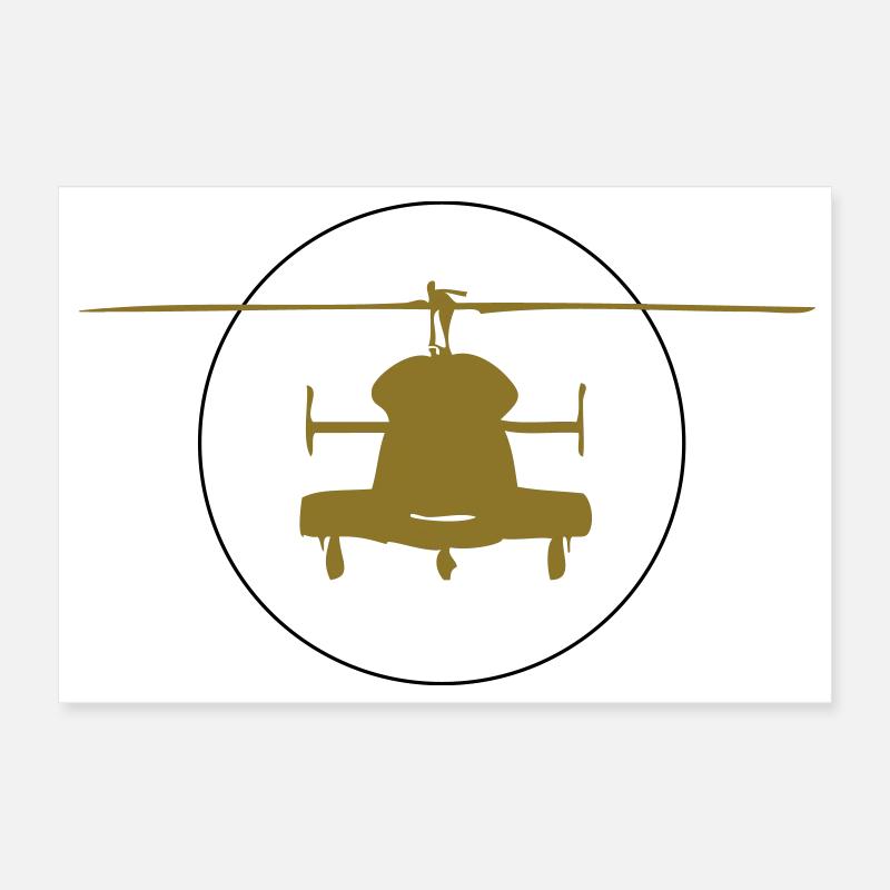 Helikopter Logo Poster 30x20 cm