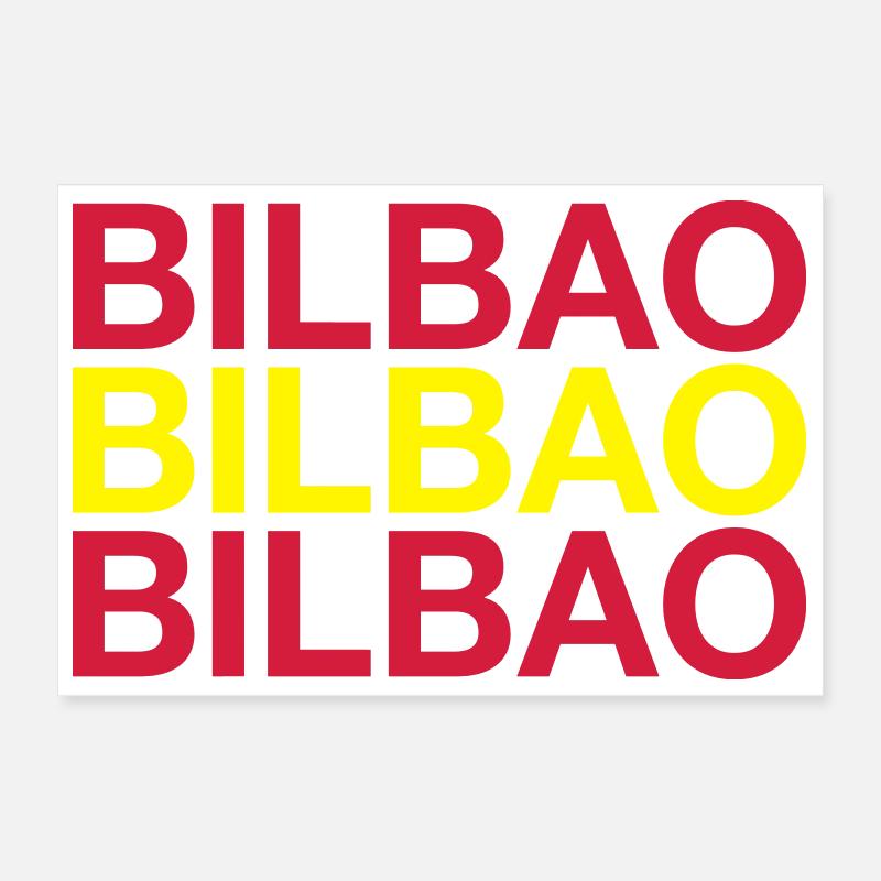 BILBAO Spain Espana Spanien Spanish Flag Poster 12" x 8" (30x20 cm)