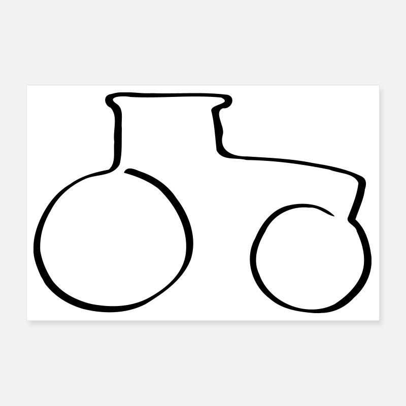 Linientraktor Poster 30x20 cm