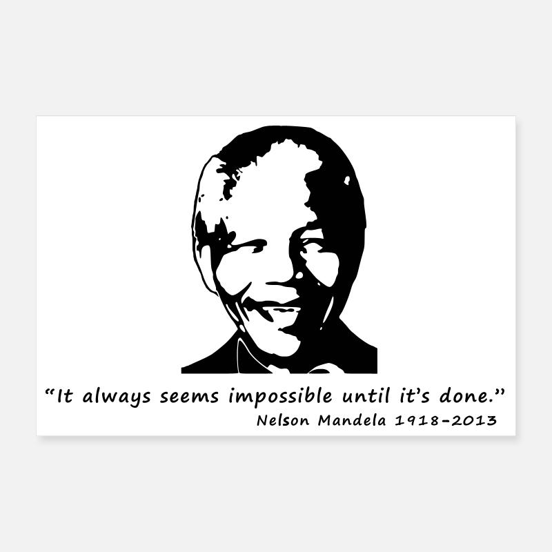 Nelson Mandela Poster 30x20 cm