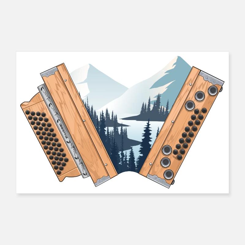 Harmonica Styrian Home Hiver | ZiachON ! Poster 30 x 20 cm
