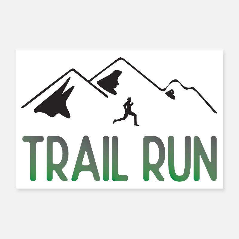 Trail Run Poster 12" x 8" (30x20 cm)