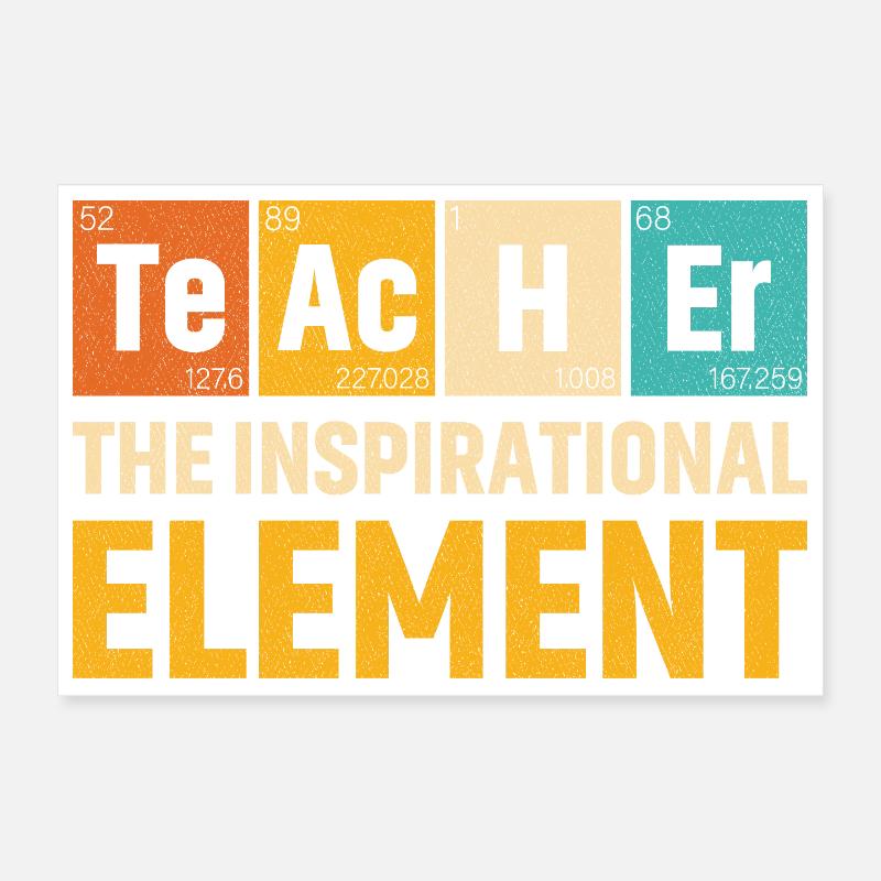 Teacher The Inspirational Element Teacher Poster 12" x 8" (30x20 cm)