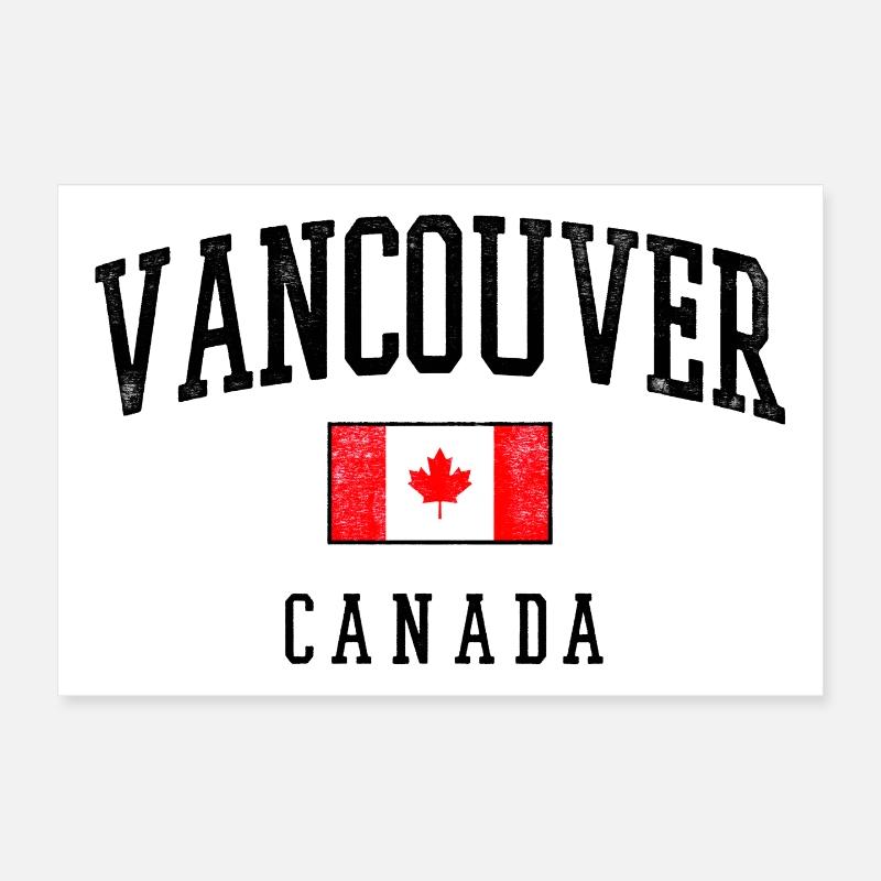 Vancouver, drapeau canadien Poster 30 x 20 cm
