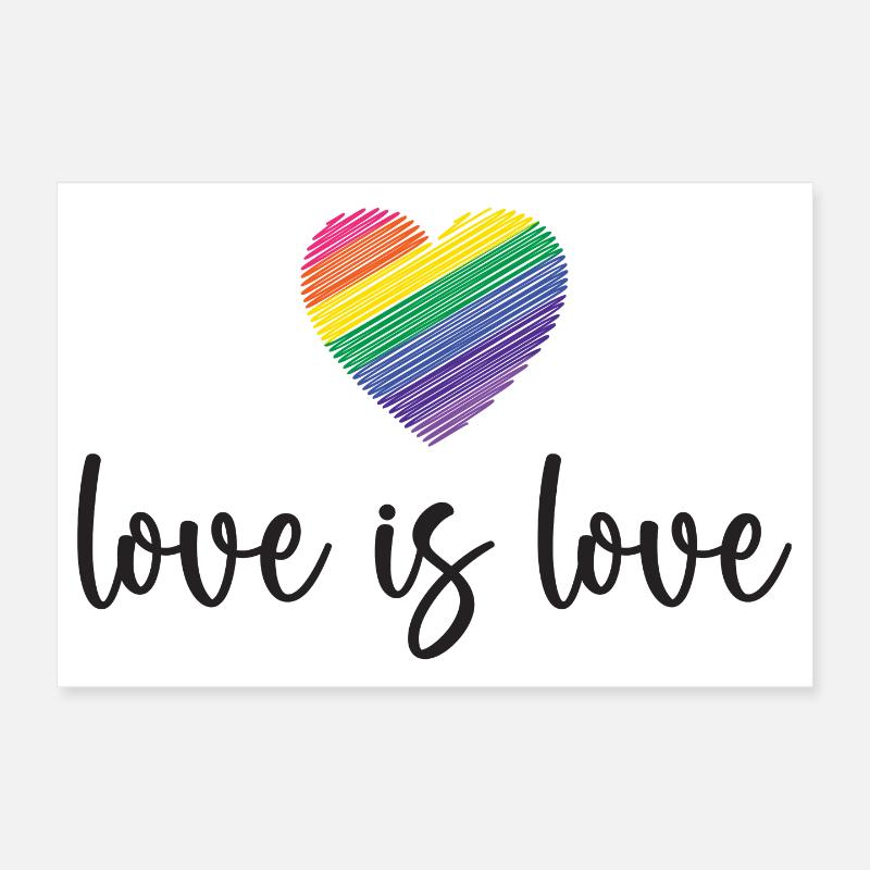 Pride Month - Love is Love Poster 12" x 8" (30x20 cm)