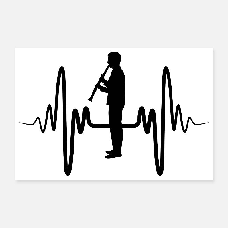 Clarinettiste Poster 30 x 20 cm