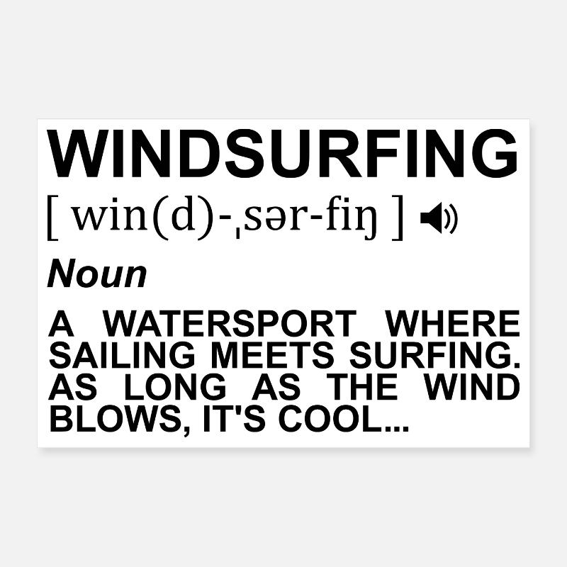Dictionnaire de planche à voile Poster 30 x 20 cm
