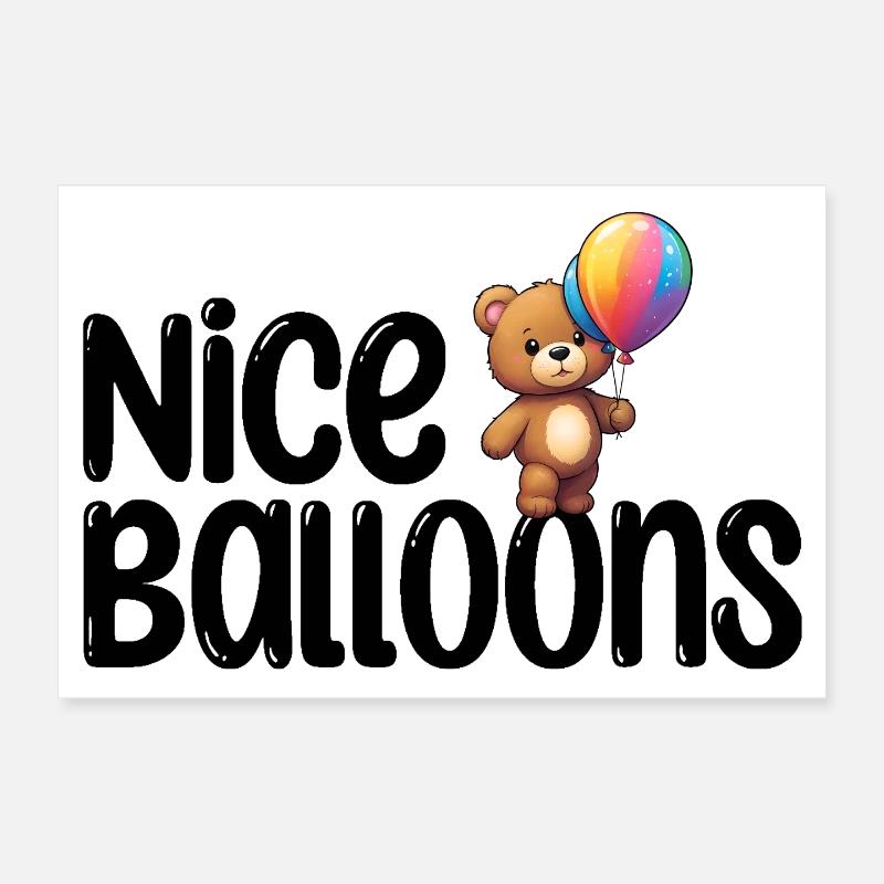Nette Ballons Poster 30x20 cm