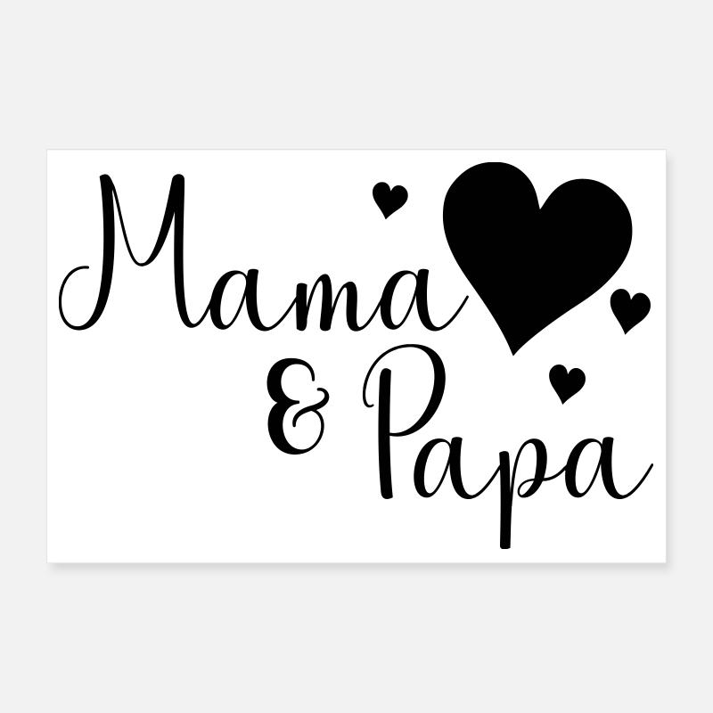 Mama und Papa Poster 30x20 cm