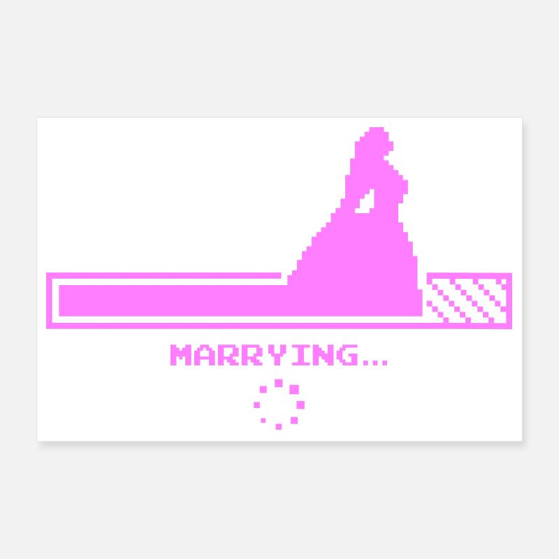 Wedding Countdown Design Poster 12" x 8" (30x20 cm)