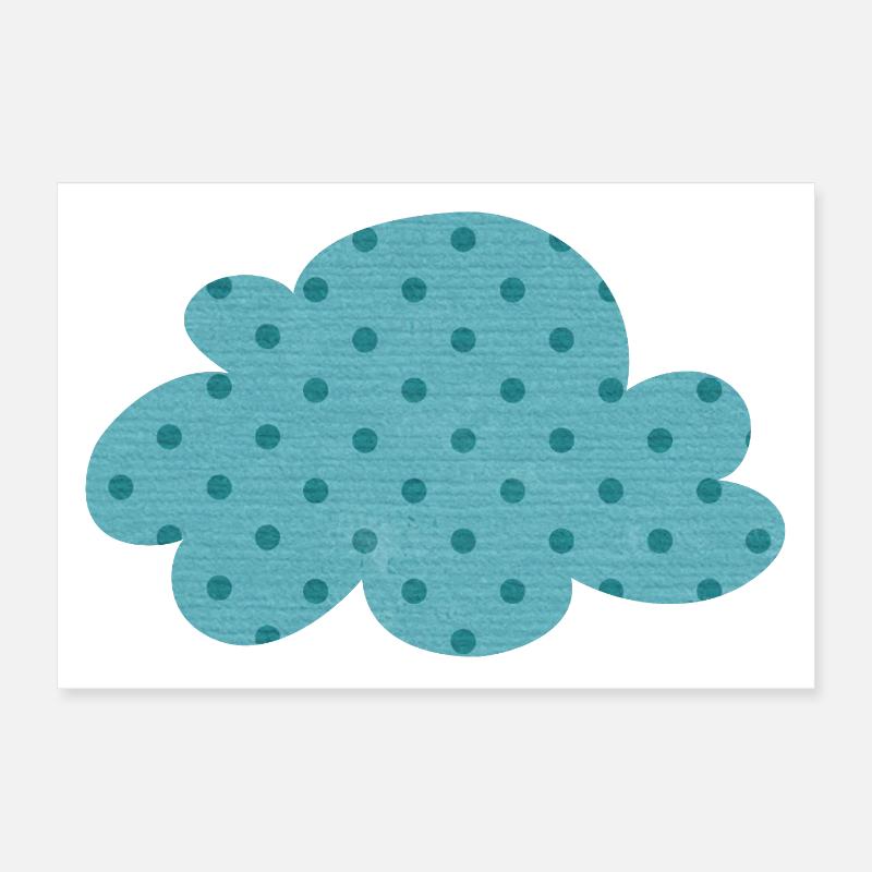Nuage Points Points Météo Crèche Décoration Enfants Poster 30 x 20 cm