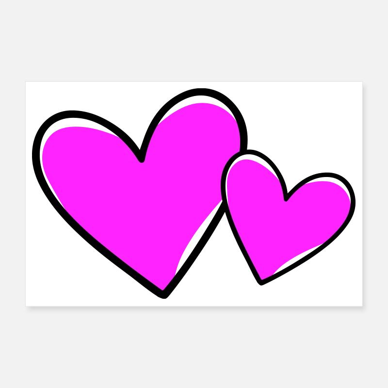 Coeurs Symbole Amour Poster 30 x 20 cm
