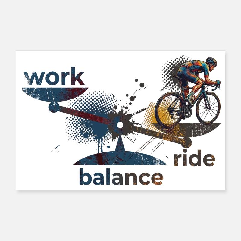 Travail - Roulée - Équilibre : Faites attention ! Poster 30 x 20 cm