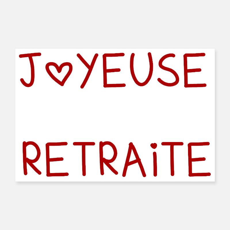 RETRAITE. RETRAITE. RETRAITEE. RETRAITE. Poster 30 x 20 cm