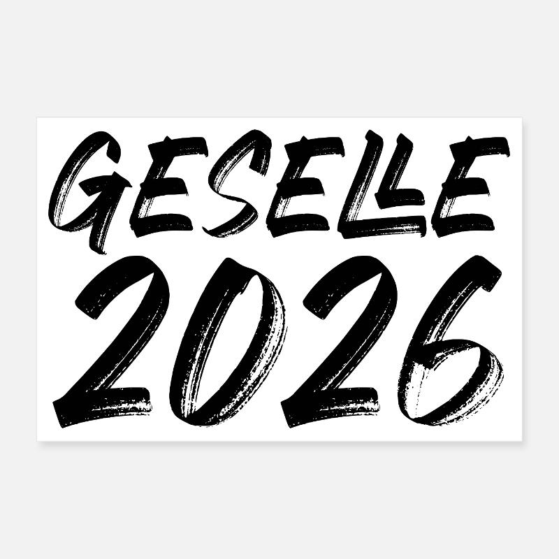 Geselle 2026 - Poster 30x20 cm - Weiß