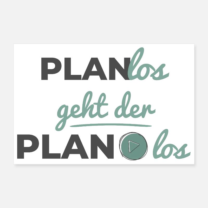 Planlos geht der Plan los – Scandi Soft Typografie Poster 30x20 cm