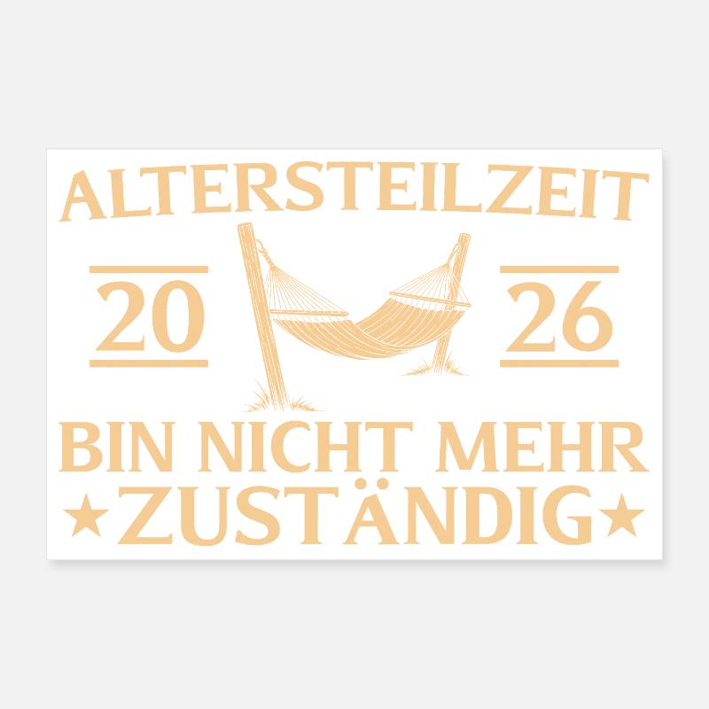 Retrait partiel 2026 cadeau d’adieu anticipé Poster 30 x 20 cm