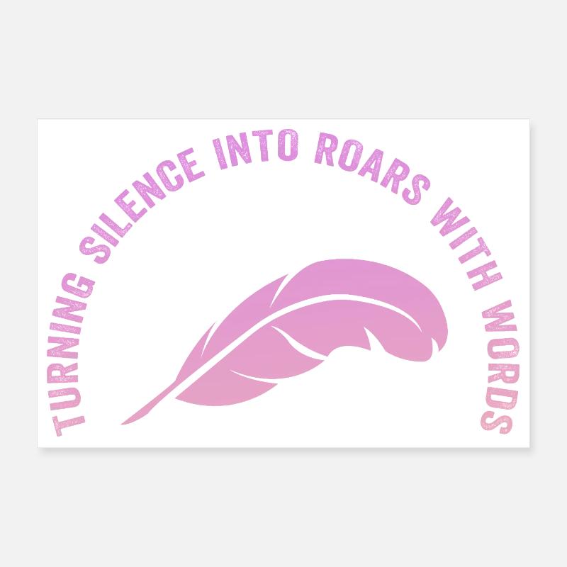 Wortfeder: Silence becomes a way Poster 12" x 8" (30x20 cm)