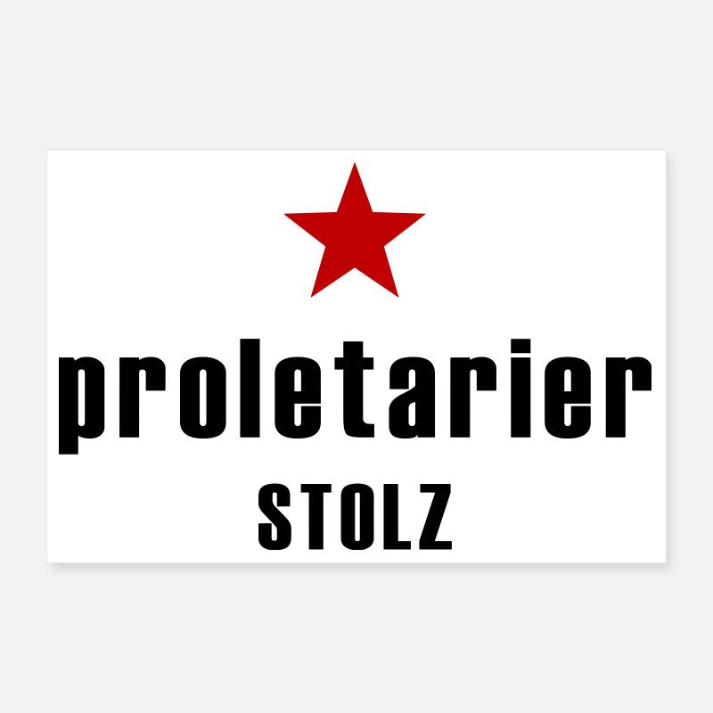 Proletarier Stolz mit rotem Stern Poster 30x20 cm