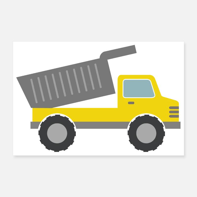 Dump truck Poster 12" x 8" (30x20 cm)