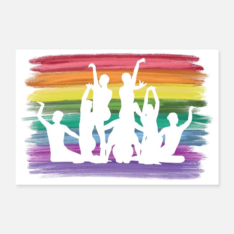 Artistic Swim Team Synchronized Swimming Poster 12" x 8" (30x20 cm)