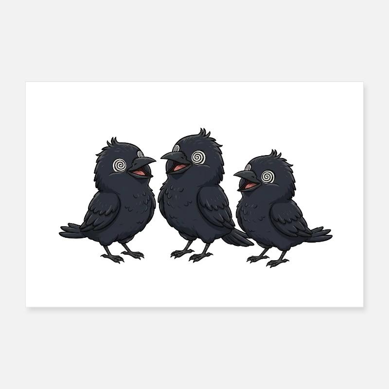 Three Raven Brothers Poster 12" x 8" (30x20 cm)