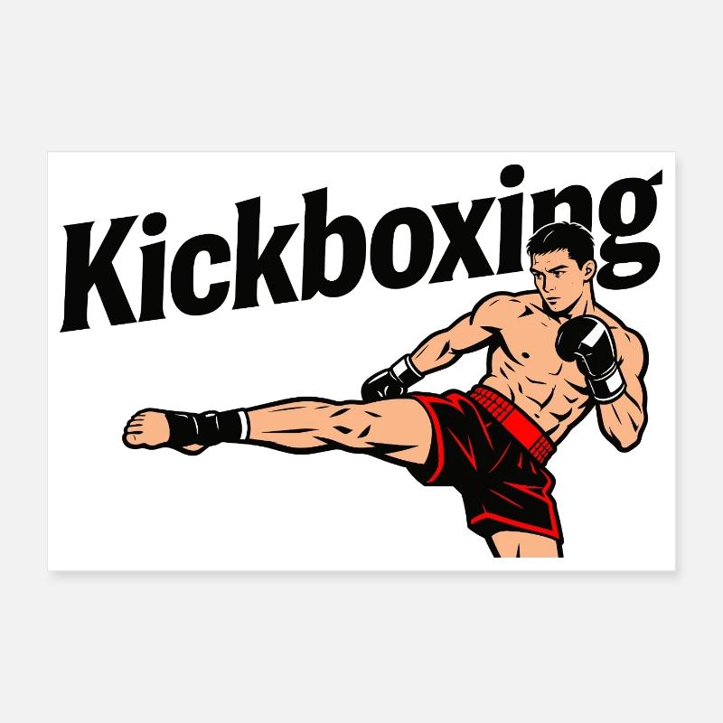 Kickboxen Poster 30x20 cm