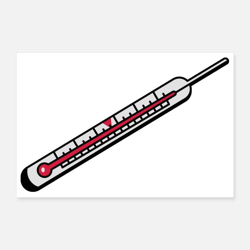 Ein Quecksilber Thermometer Poster 30x20 cm