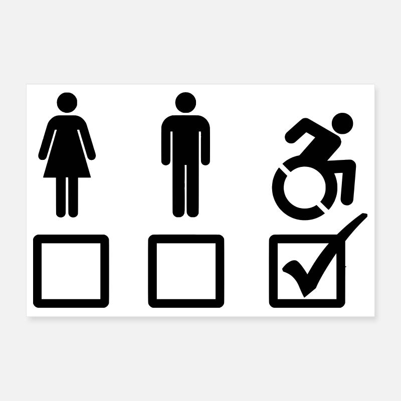 Wheelchair user is suitable # Poster 12" x 8" (30x20 cm)