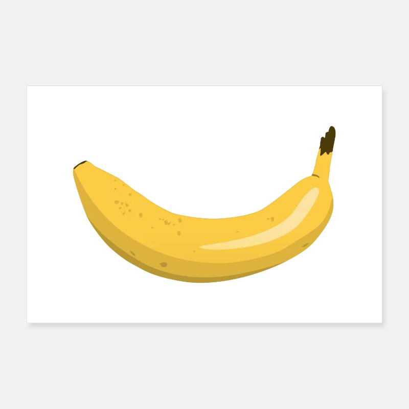 Banana smile - Poster 12" x 8" (30x20 cm) - white