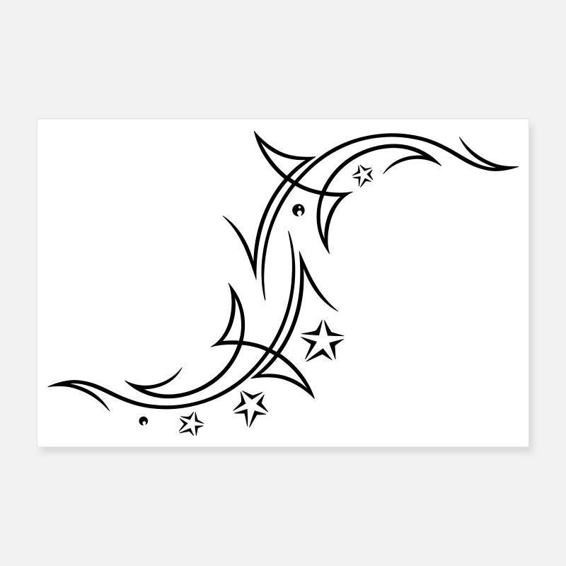 Tribal mit Sternen Poster 30x20 cm