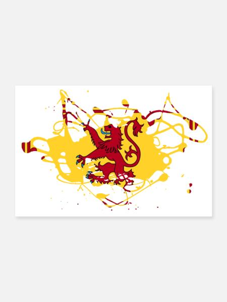 Scotland Lion Rampant - Poster 12" x 8" (30x20 cm) - white - Front