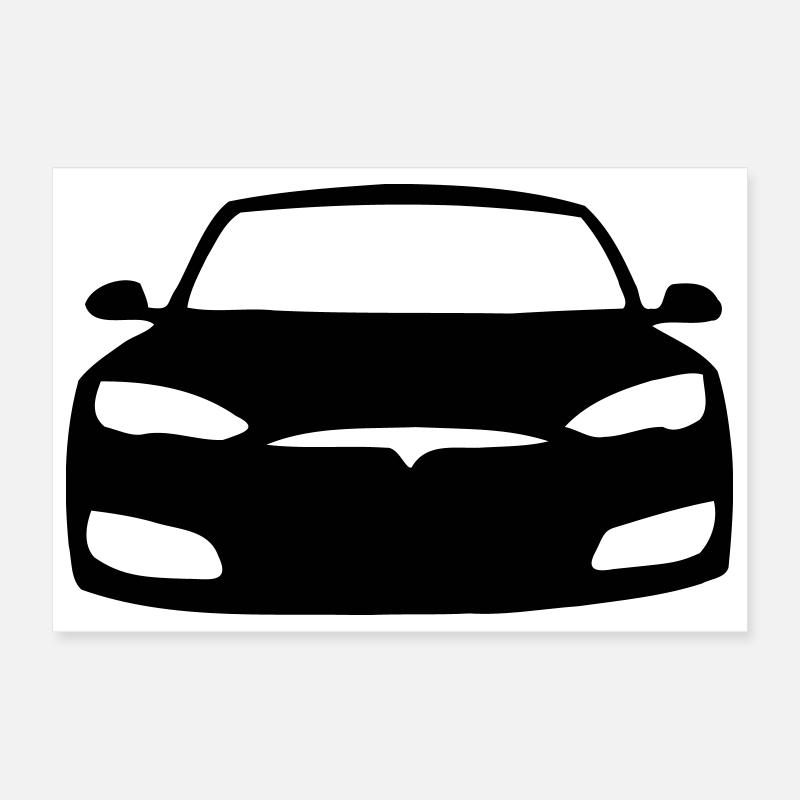 Model S icon Poster 12" x 8" (30x20 cm)