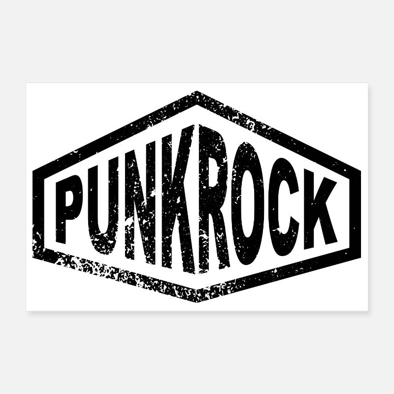 punkrock - Poster 30 x 20 cm - blanc