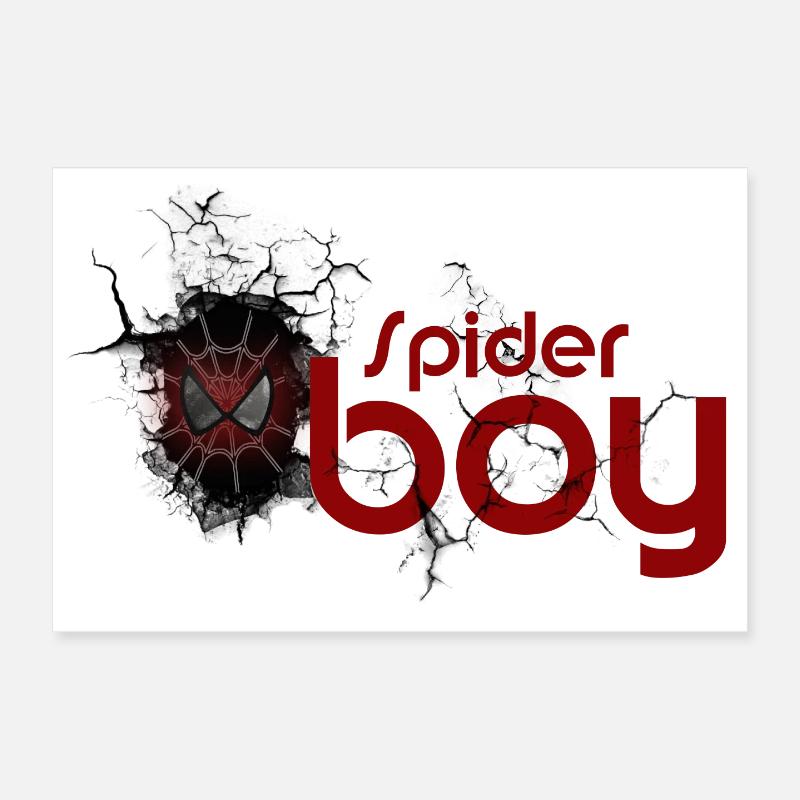 Arachnid Hero: Crimson Web Emblem Poster 12" x 8" (30x20 cm)