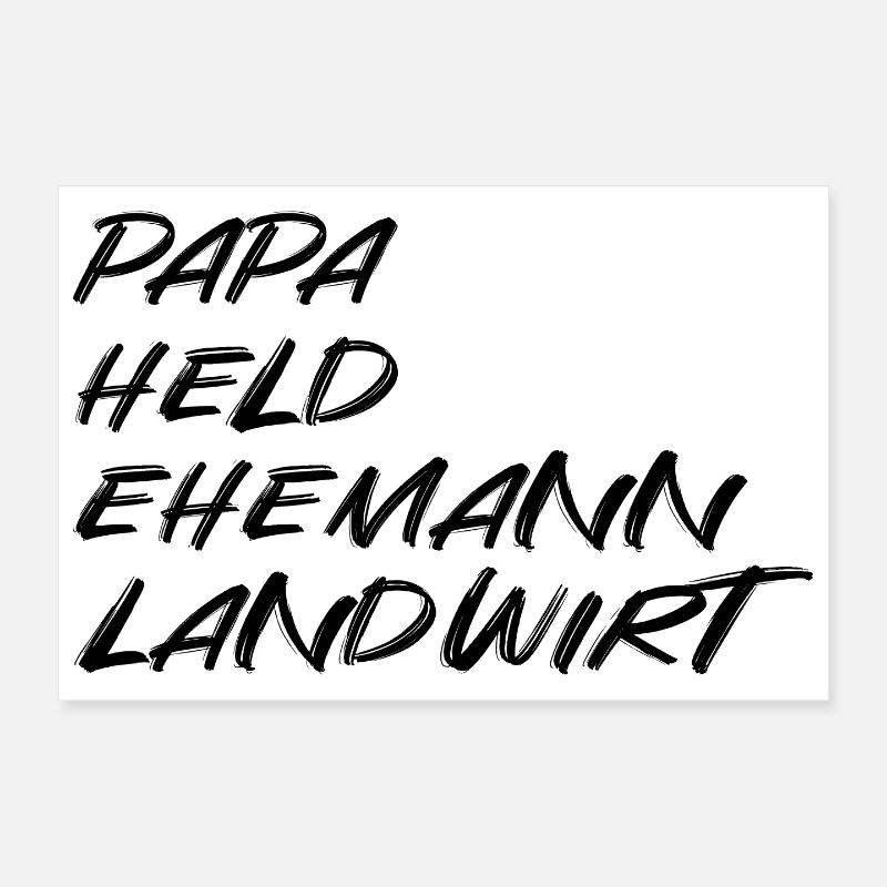 Papa Held Ehemann Landwirt – Starkes Statementdesi Poster 30x20 cm
