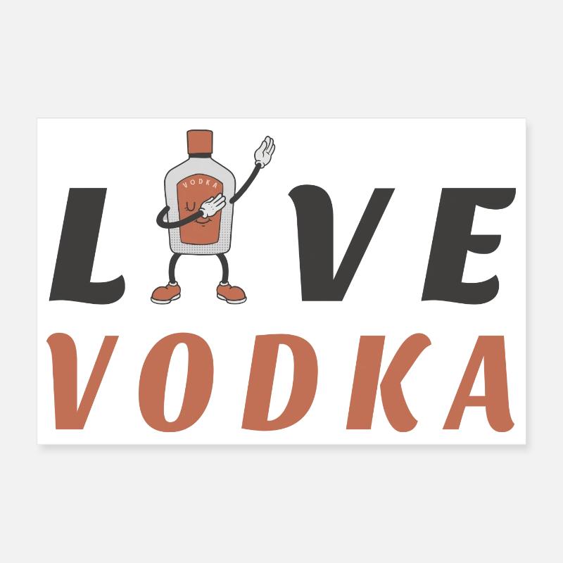 love vodka Poster 12" x 8" (30x20 cm)