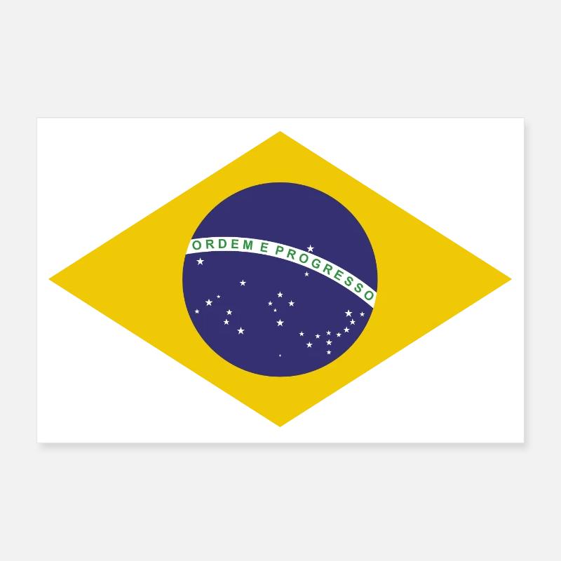 Drapeau de Brasilia Poster 30 x 20 cm