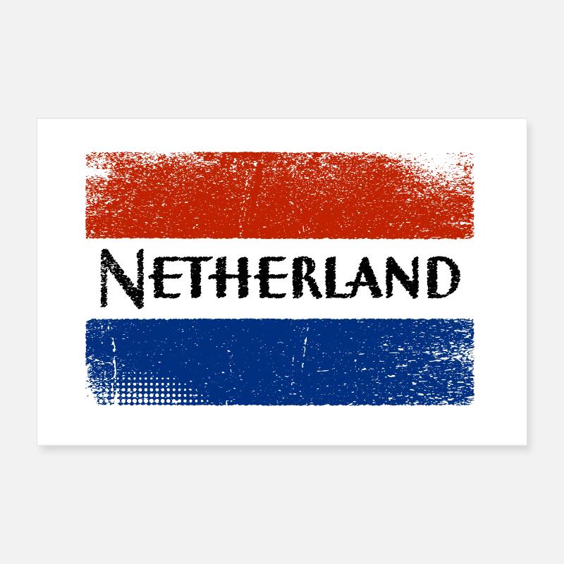 NETHERLAND Logo dirty Poster 30x20 cm