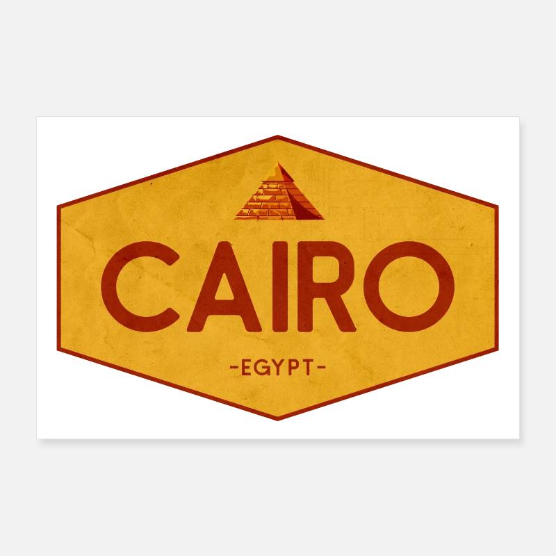 Emblème pyramidal du Caire en Égypte Poster 30 x 20 cm