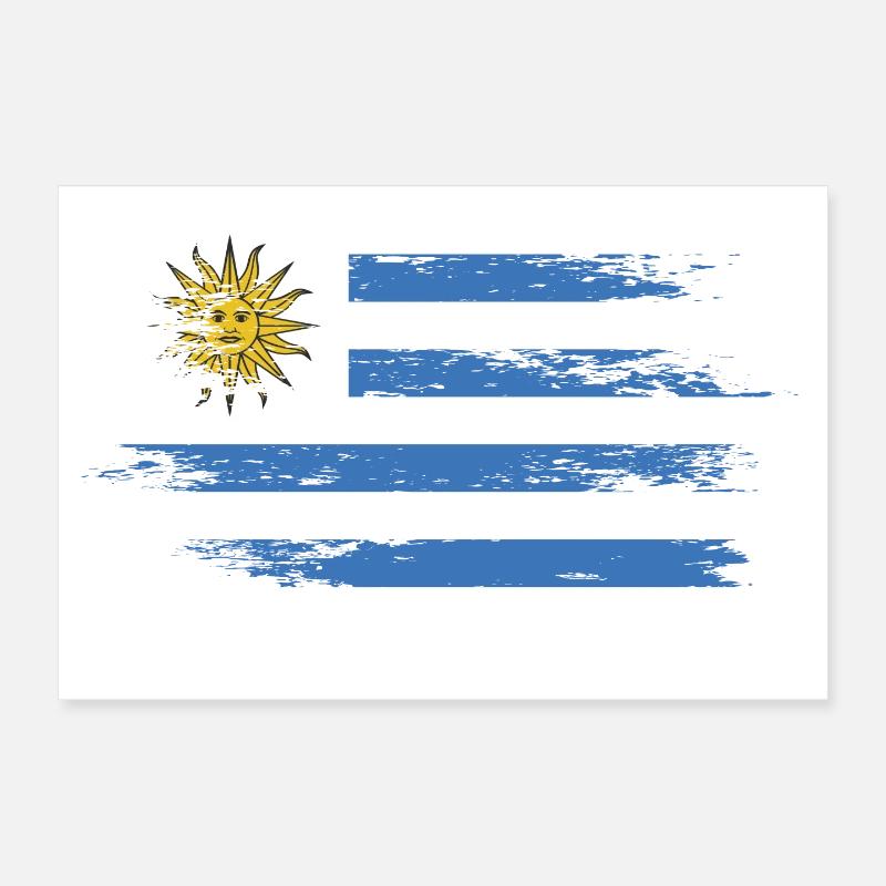 Uruguay Flagge used Poster 30x20 cm